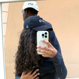 casquette en soie creme et noir