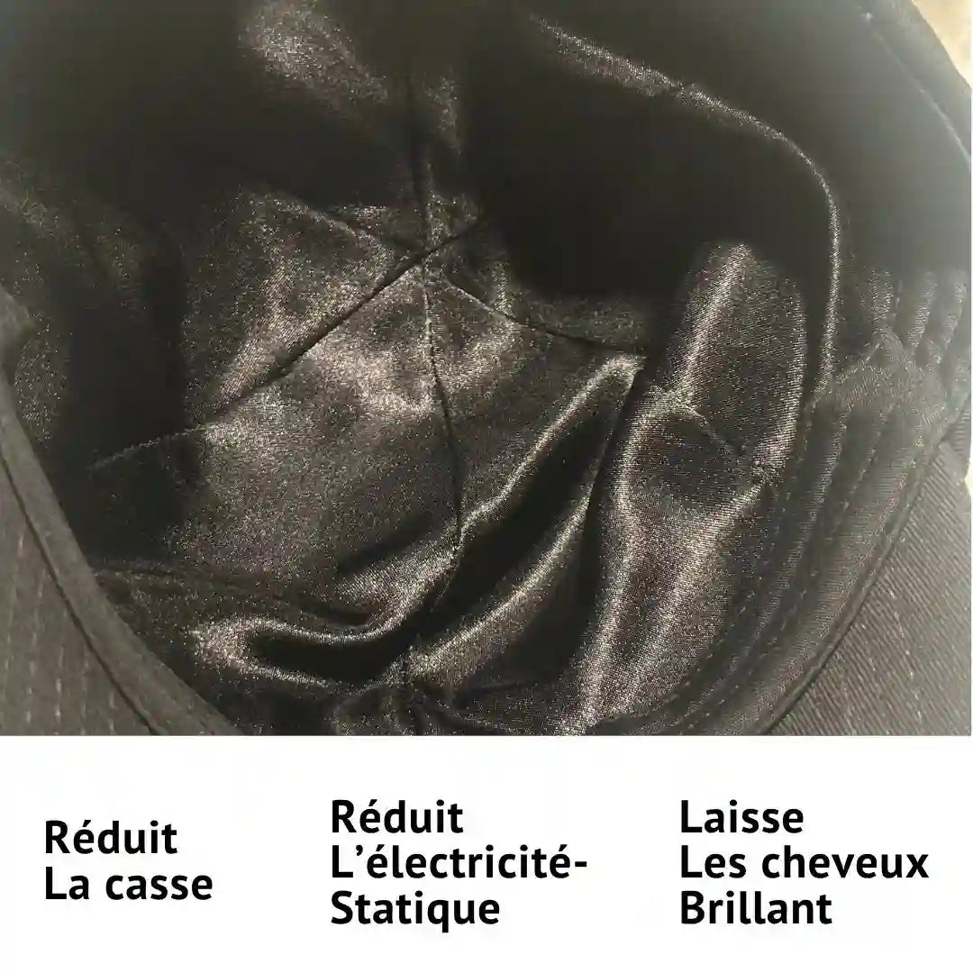 Black natural silk cap - SLIKYS 