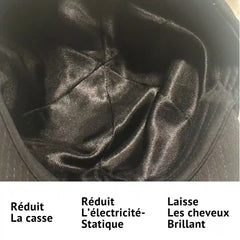 Black natural silk cap - SLIKYS 